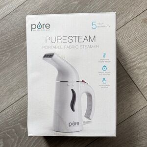 Pure Enrichment White Portable Fabric Steamer
